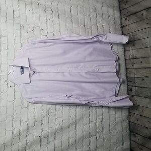 Cafe Coton Men's Lavender White Dress Shirt Size 17.5x44 EUC